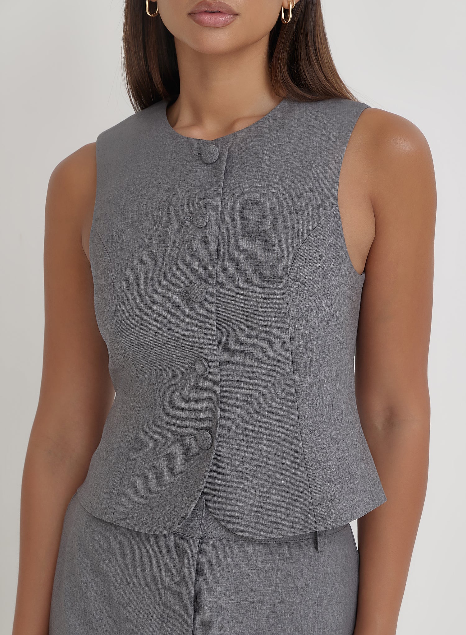 Grey Tailored Waistcoat